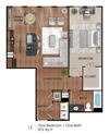 Floor Plan Image Creekside Vue New Braunfels, TX Studio apts for rent